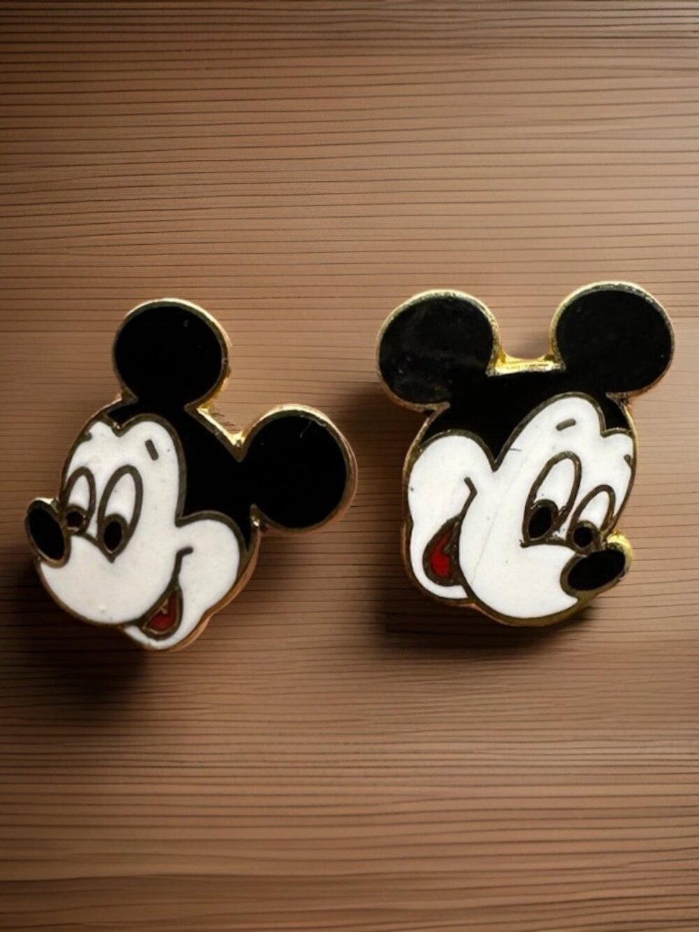 Vintage Disney Mickey Mouse Enamel Stud Earrings